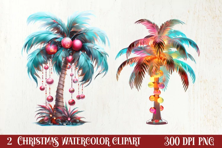 Tropical Christmas Clipart , Christmas PNG