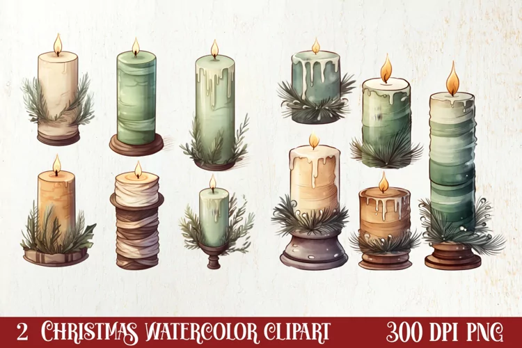 Cozy Christmas Decorations Clipart, Christmas Clipart