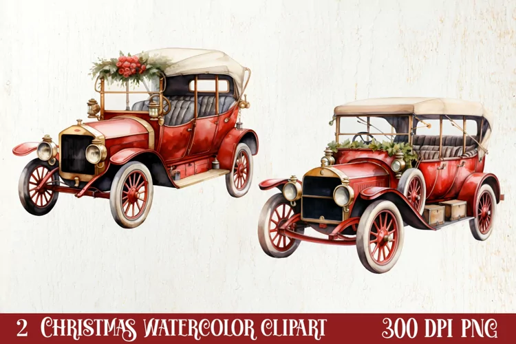 Vintage Christmas Magic Clipart, Christmas Clipart
