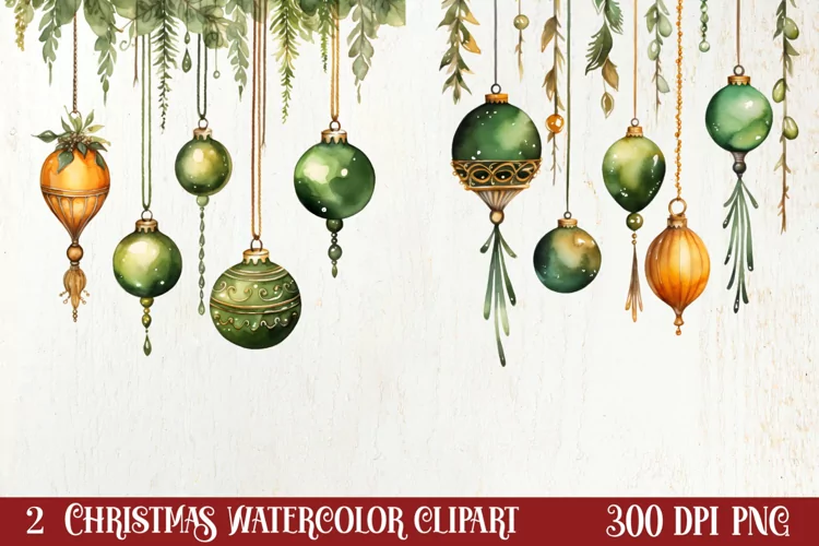 Cozy Christmas Decorations Clipart, Christmas Clipart