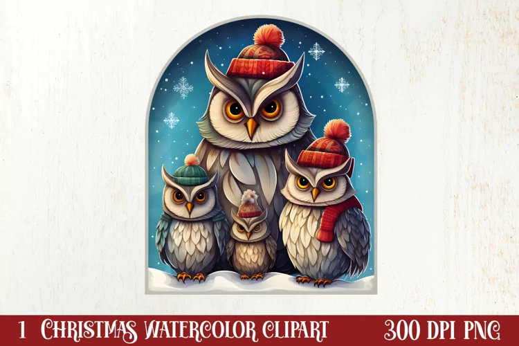 Cozy Christmas Family Animals Clipart , Christmas PNG