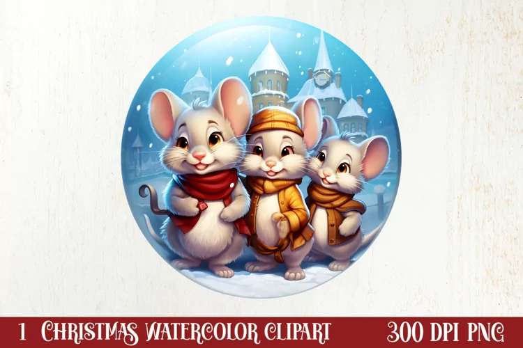 Cozy Christmas Family Animals Clipart , Christmas PNG