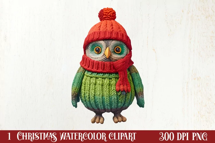 Christmas Knitting Clipart Watercolour , Christmas PNG