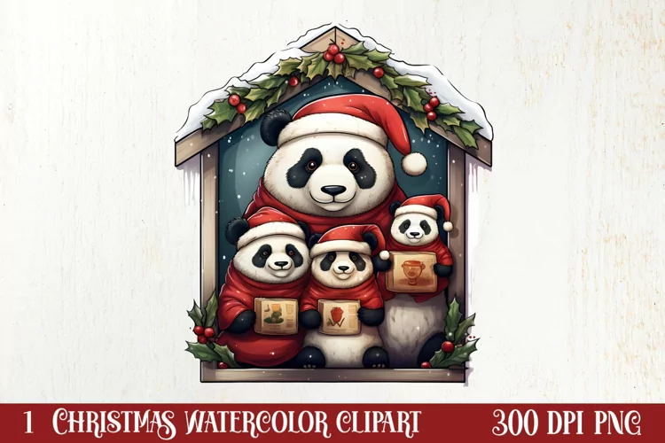 Cozy Christmas Family Animals Clipart , Christmas PNG