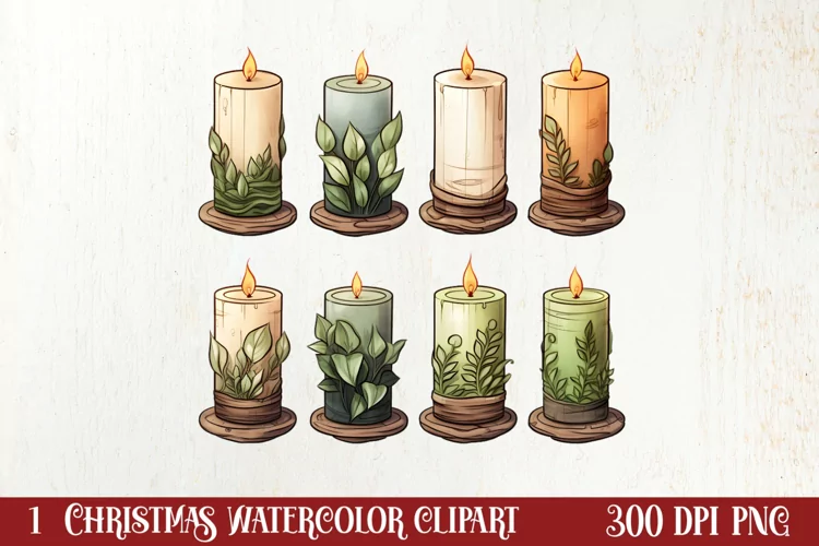 Cozy Christmas Decorations Clipart, Christmas Clipart