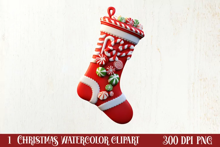 3D Christmas Sublimation Clipart