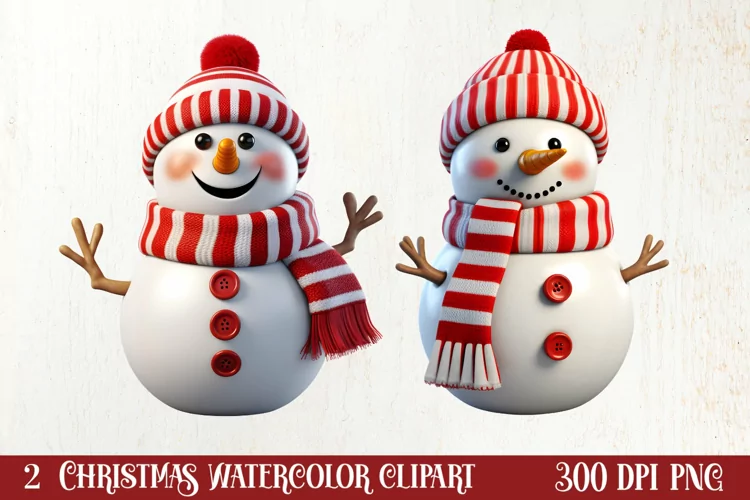 3D Christmas Sublimation Clipart