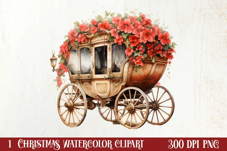 Vintage Christmas Magic Clipart, Christmas Clipart