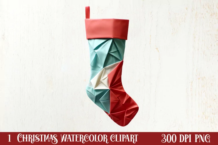 Christmas Origami Style Sublimation, Christmas PNG