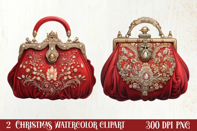 Vintage Christmas Magic Clipart, Christmas Clipart