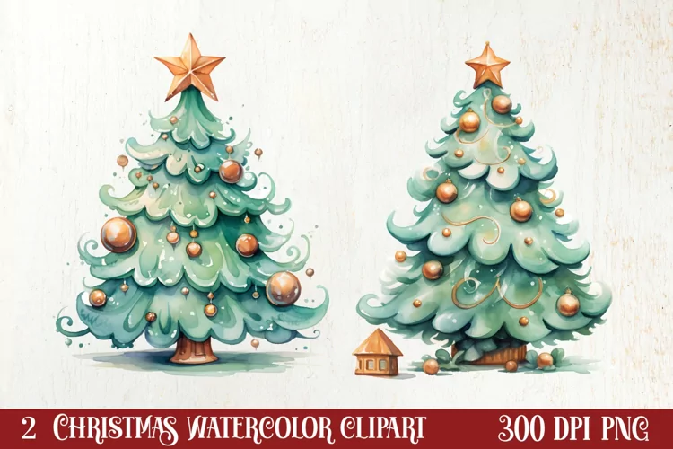 Christmas Tree Collection Clipart, Christmas PNG