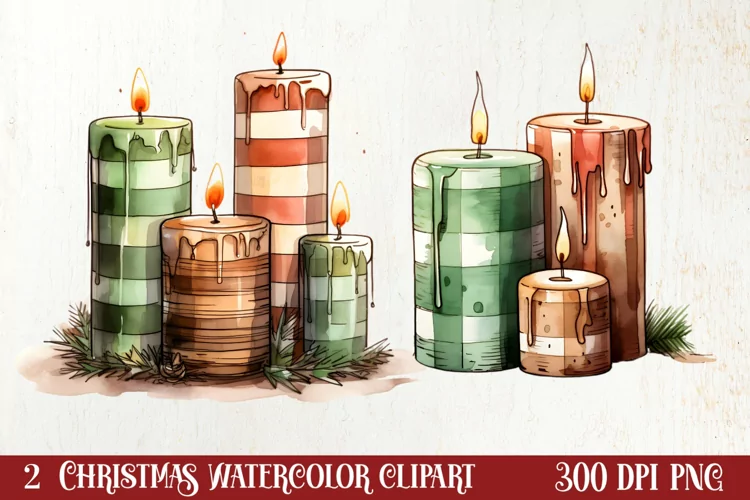 Cozy Christmas Decorations Clipart, Christmas Clipart