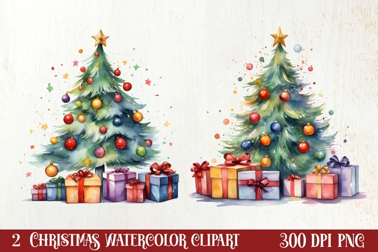 Christmas Tree Collection Clipart, Christmas PNG