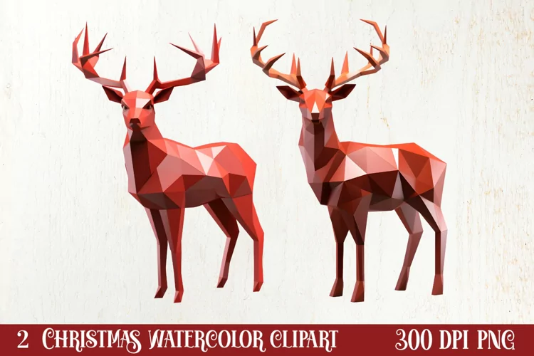 Christmas Origami Style Sublimation, Christmas PNG
