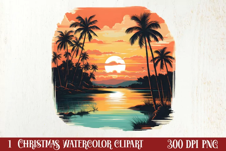 Tropical Christmas Clipart , Christmas PNG