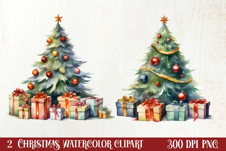 Christmas Tree Collection Clipart, Christmas PNG