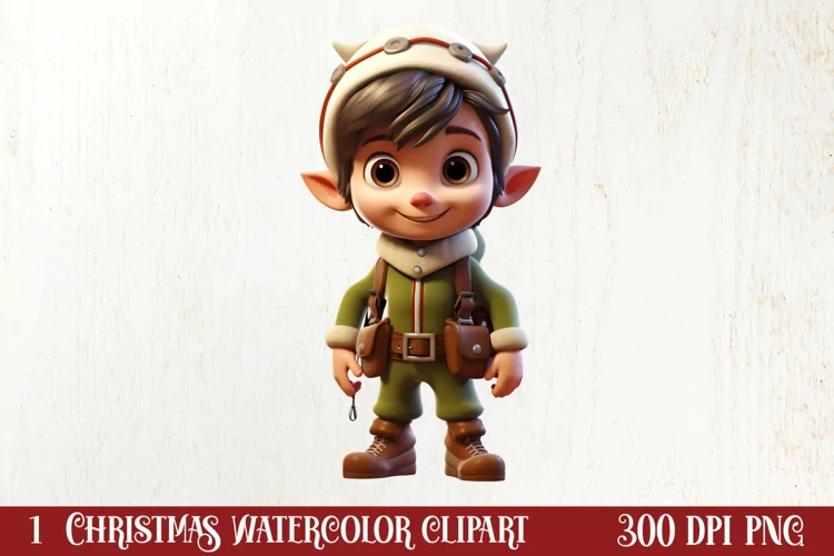 3D Christmas Sublimation Clipart