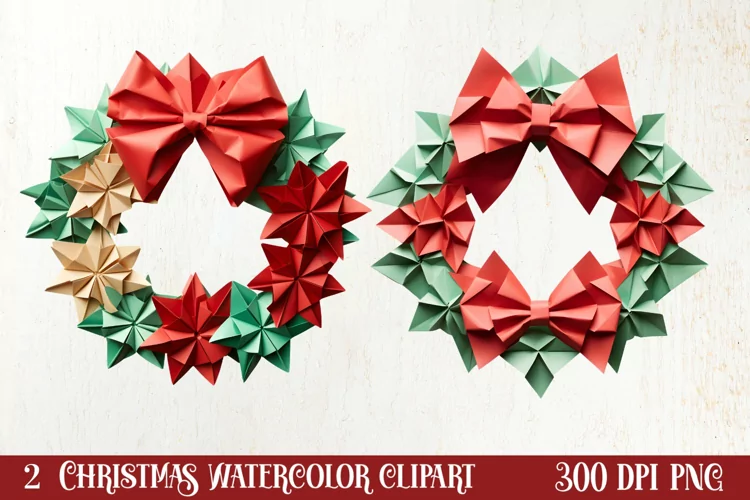 Christmas Origami Style Sublimation, Christmas PNG