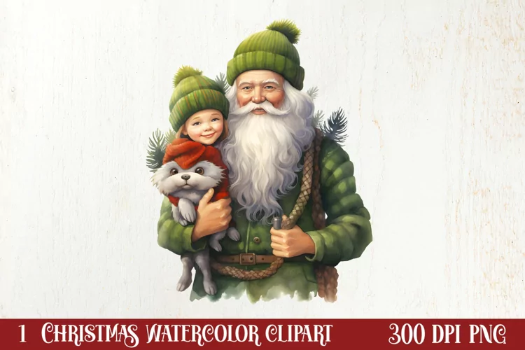 Christmas Knitting Clipart Watercolour , Christmas PNG