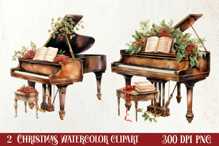 Vintage Christmas Magic Clipart, Christmas Clipart