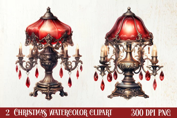 Vintage Christmas Magic Clipart, Christmas Clipart