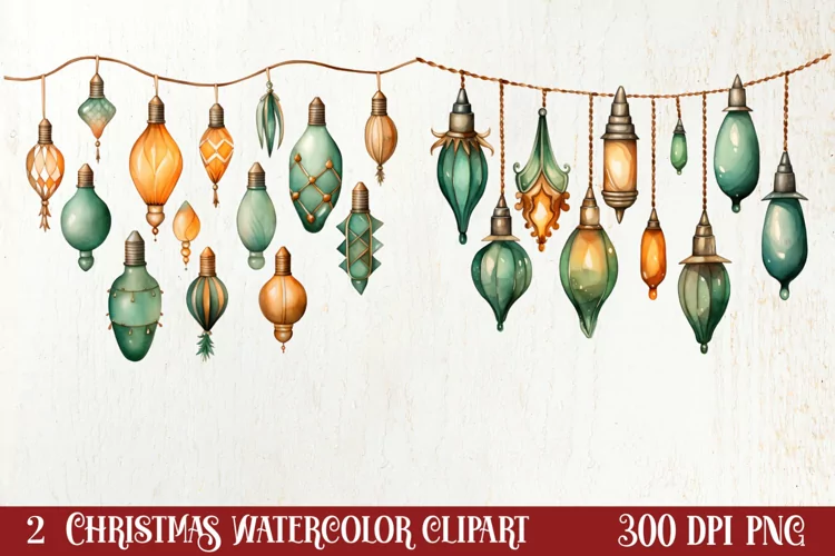 Cozy Christmas Decorations Clipart, Christmas Clipart