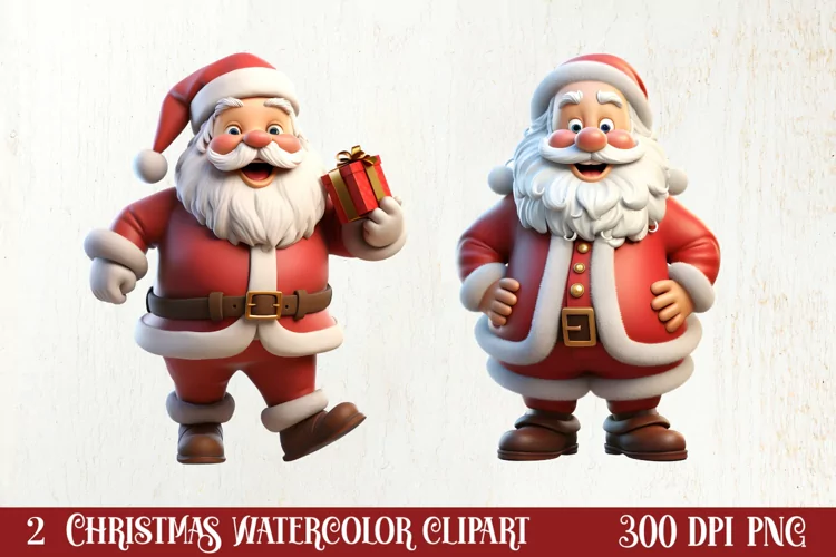 3D Christmas Sublimation Clipart