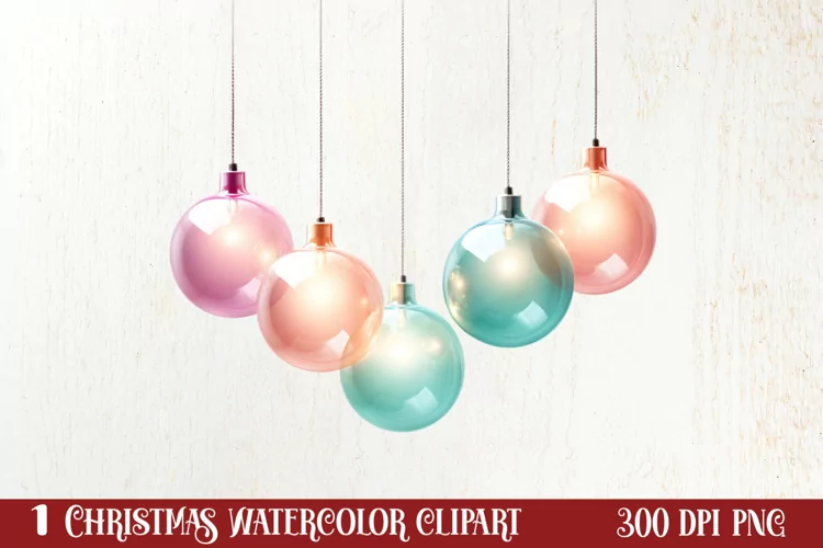 Pastel Christmas Shublimation Clipart, Pastel Christmas Clip