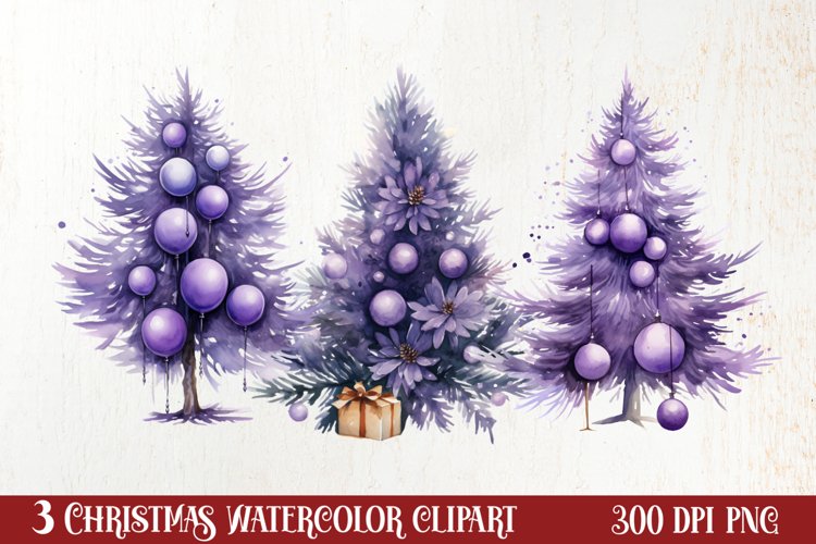 Lavender And Christmas Tree Sublimation Clipart