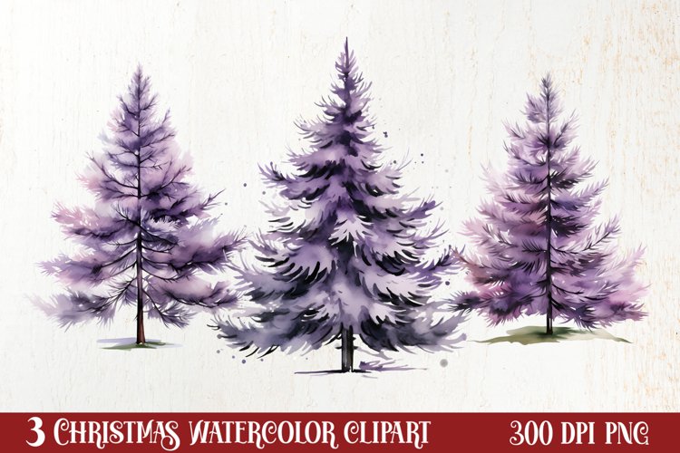 Lavender And Christmas Tree Sublimation Clipart