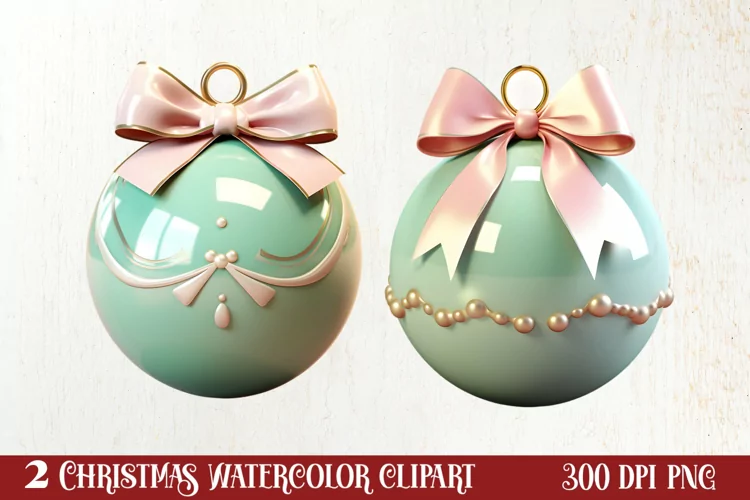 Pastel Christmas Shublimation Clipart, Pastel Christmas Clip