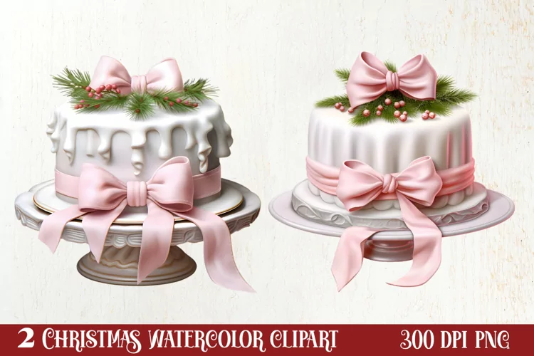 Pastel Christmas Shublimation Clipart, Pastel Christmas Clip