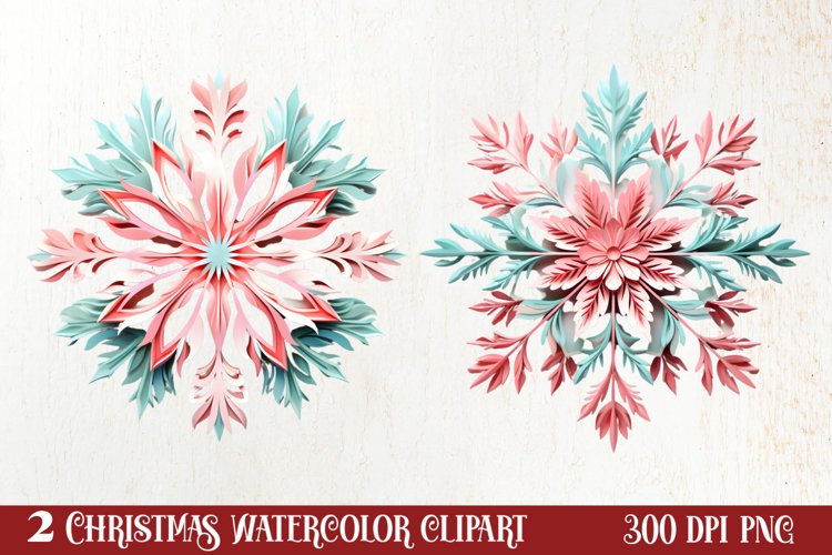 Pastel Christmas Shublimation Clipart, Pastel Christmas Clip