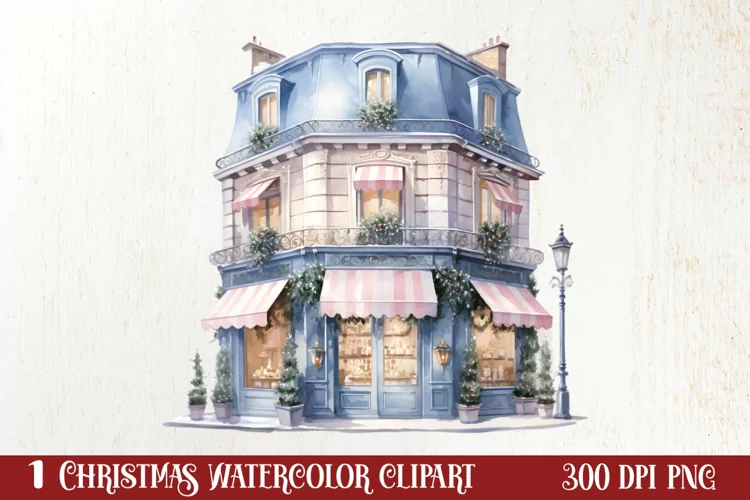 Parisian Christmas Clipart, Parisian Christmas Sublimation