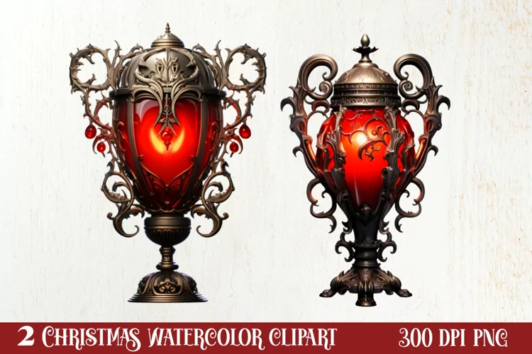 Gothic Christmas Clipart Sublimation, Gothic Christmas