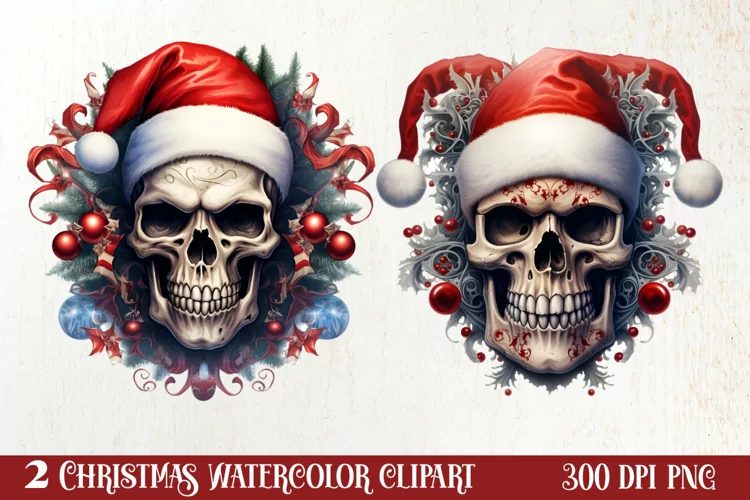Gothic Christmas Clipart Sublimation, Gothic Christmas
