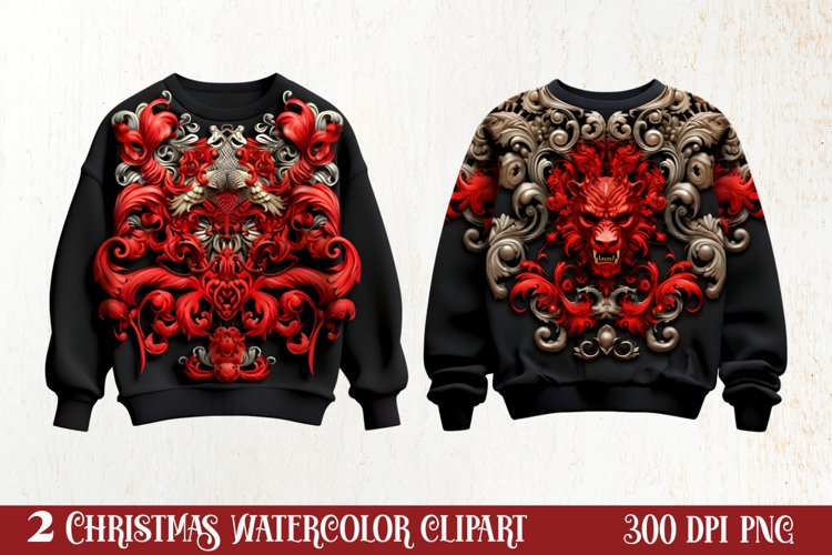 Gothic Christmas Clipart Sublimation, Gothic Christmas