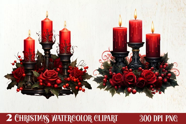 Gothic Christmas Clipart Sublimation, Gothic Christmas