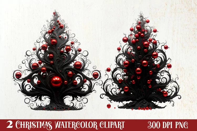 Gothic Christmas Clipart Sublimation, Gothic Christmas