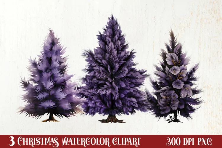 Lavender And Christmas Tree Sublimation Clipart