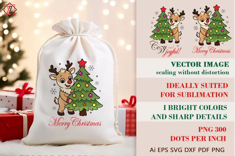Christmas Reindeer Clipart / VECTOR