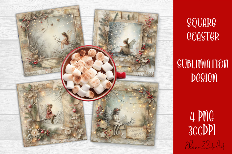 Winter Vintage Scrapbooking, Christmas Paper sublimation