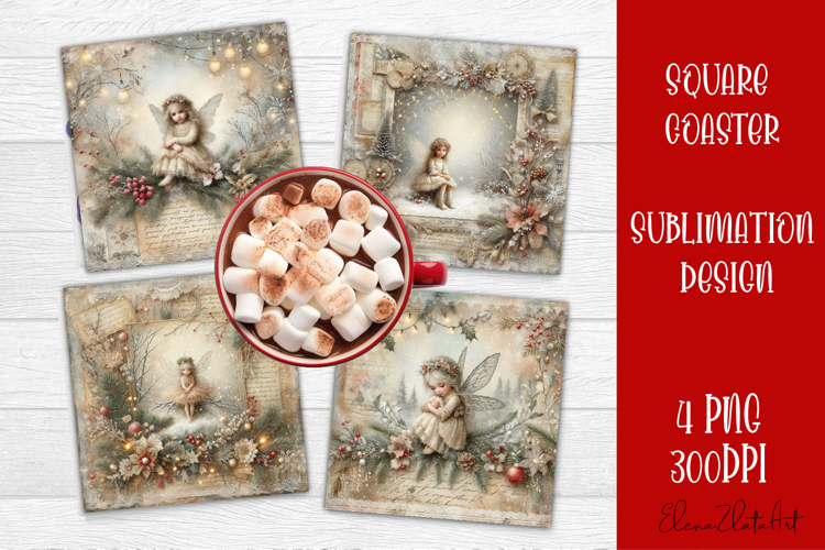 Winter Vintage Scrapbooking, Christmas Paper sublimation