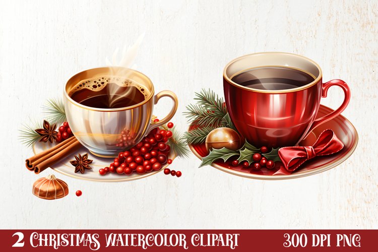Christmas Coffee Clipart Sublimation, Christmas PNG