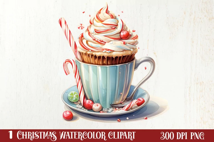 Christmas Coffee Hot Cocoa Sublimation Clipart