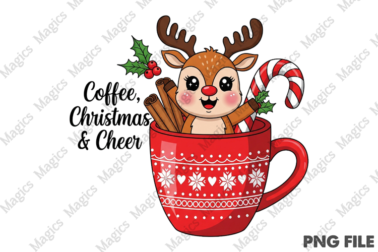Coffee Christmas & Cheer Sublimation