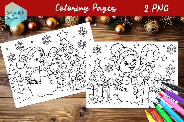 Christmas Coloring Pages, winter coloring book