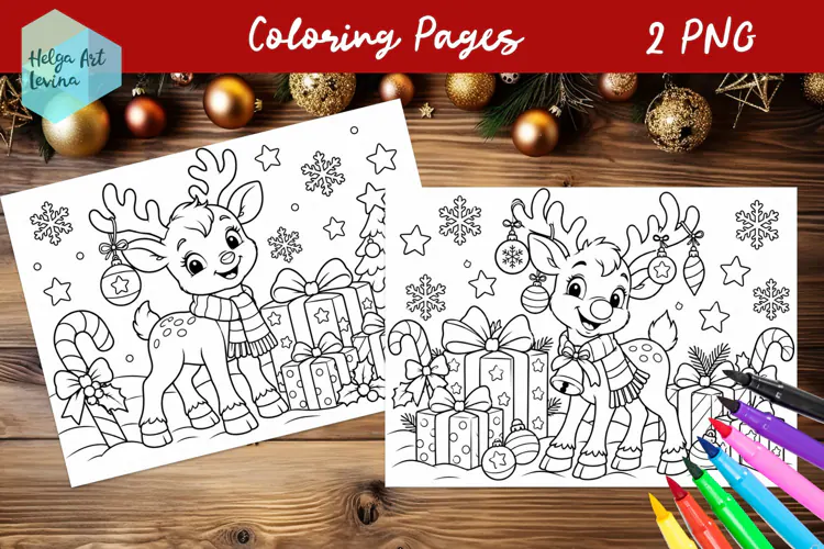Christmas Coloring Pages, winter coloring book
