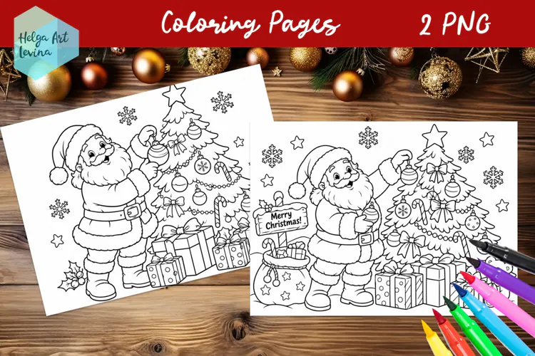 Christmas Coloring Pages, winter coloring book