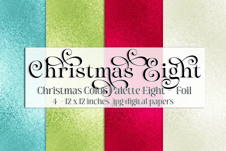 Christmas Background, Christmas Eight Color Palette, Foil
